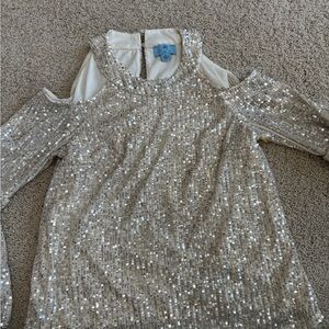 CeCe Sparkling Sequin Top